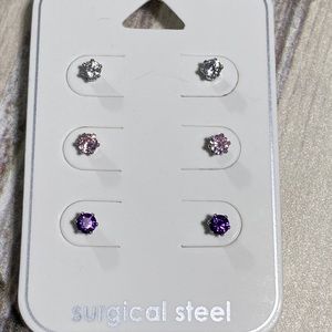 Assorted crystal studs